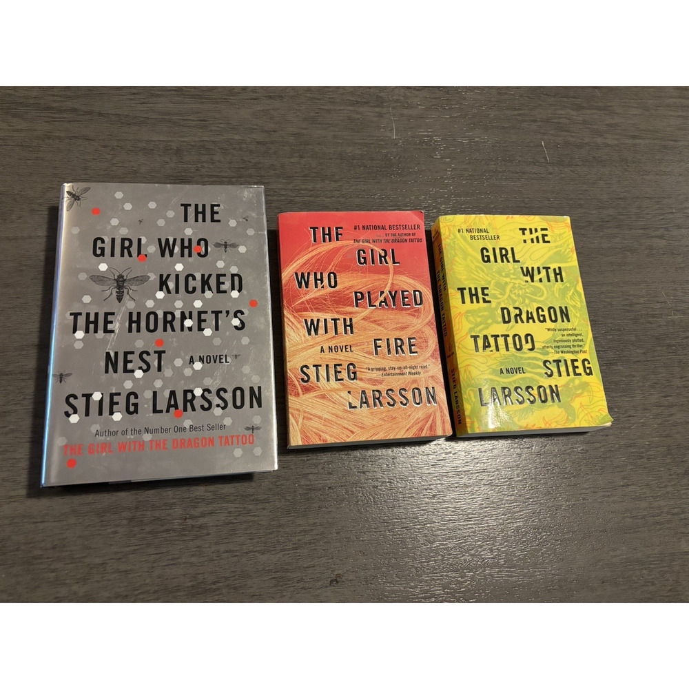 Lot Of 3 Larsson Hardcover & Soft Cover Books in Good Condition